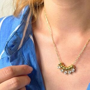 VICTORIA EMERSON NWT Layered Crystal Charm Necklace